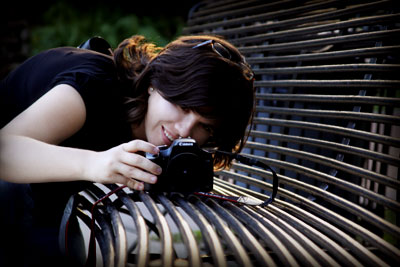 Amy - Wedding Photographer - Taking a Picture of Dusty